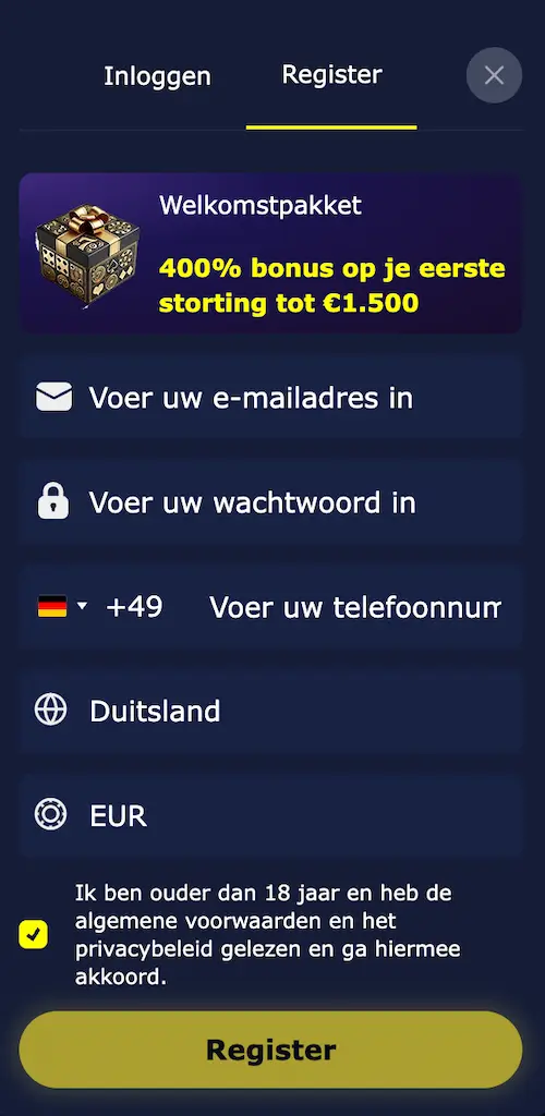 7 Gold Inlloggen reg